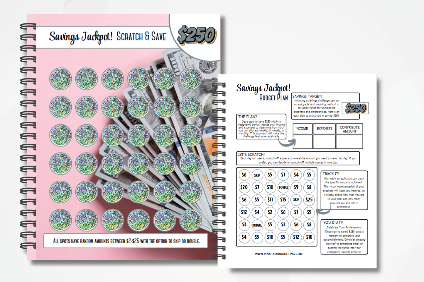 Scratch & Save Savings Challenge Book With Envelopes Bundle Vol. 2