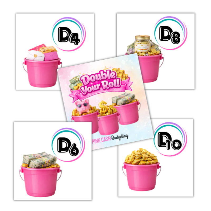 Pink Cash Bucket Drop Savings Challenge | Viral Lowe’s Pink Bucket | Dice Savings Game | Cash Stuffing Challenge | Pink Cash Budgeting