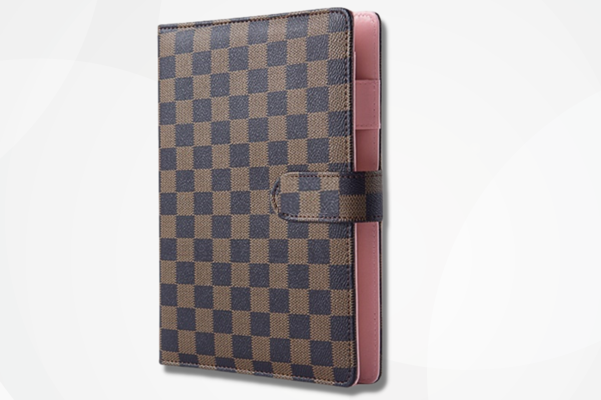 A6 White Checkered Budget Binder With Cash Envelpes