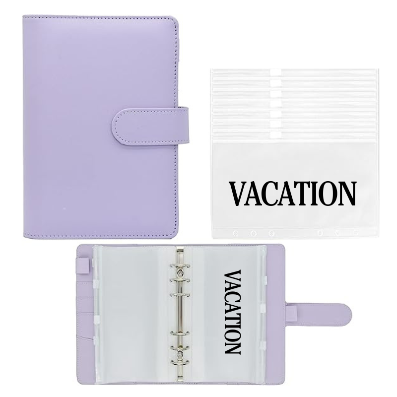 Purple Leather Budget Binder