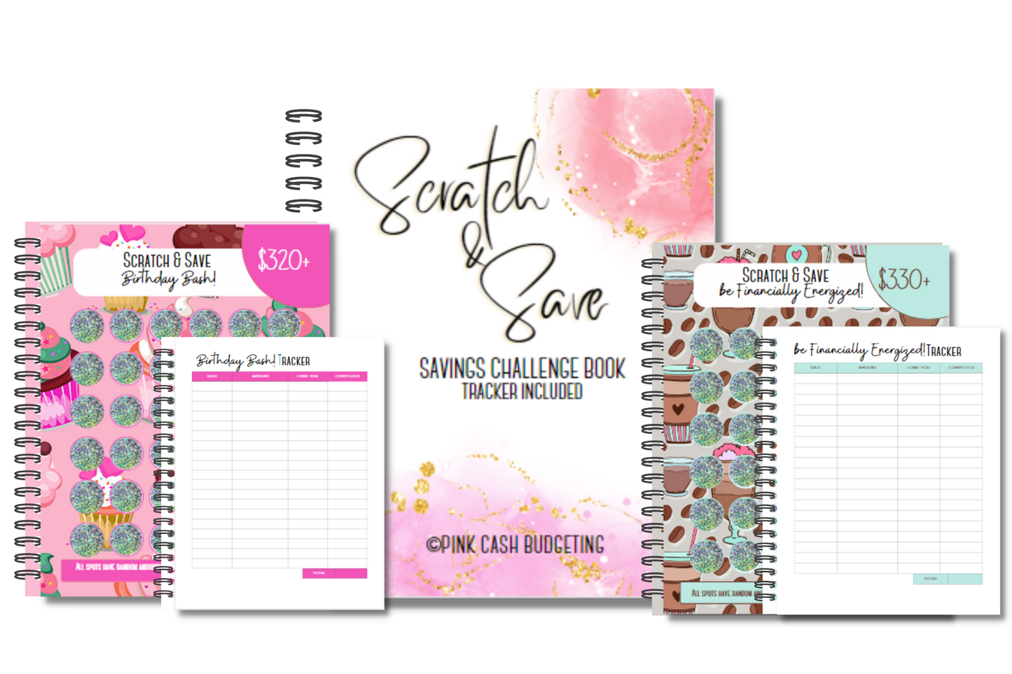 Scratch & Save Savings Challenge Book with Envelopes Bundle Vol. 1