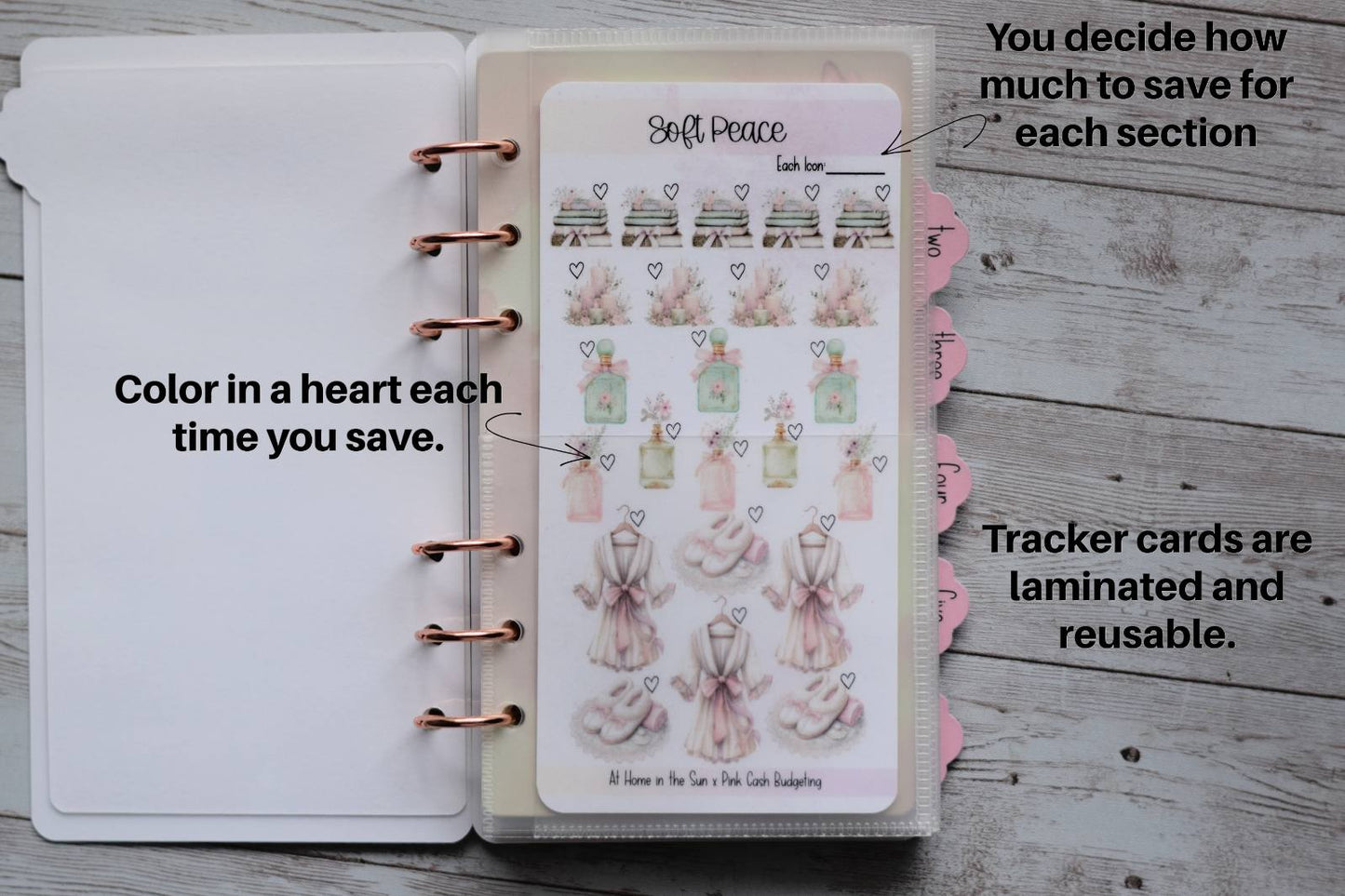 The Soft Life Savings Challenge , Save Money, A6 Budgeting Book Binder Cash Envelopes Wallet Budget