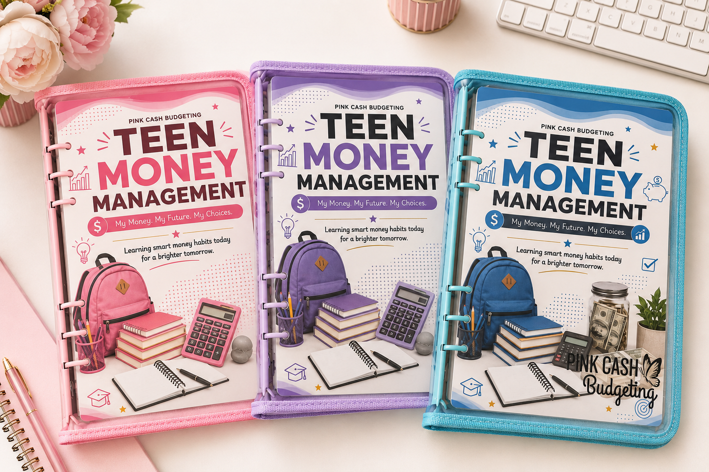 Teen Money Management Binder | Back-to-School Cash Budget Binder for Teens