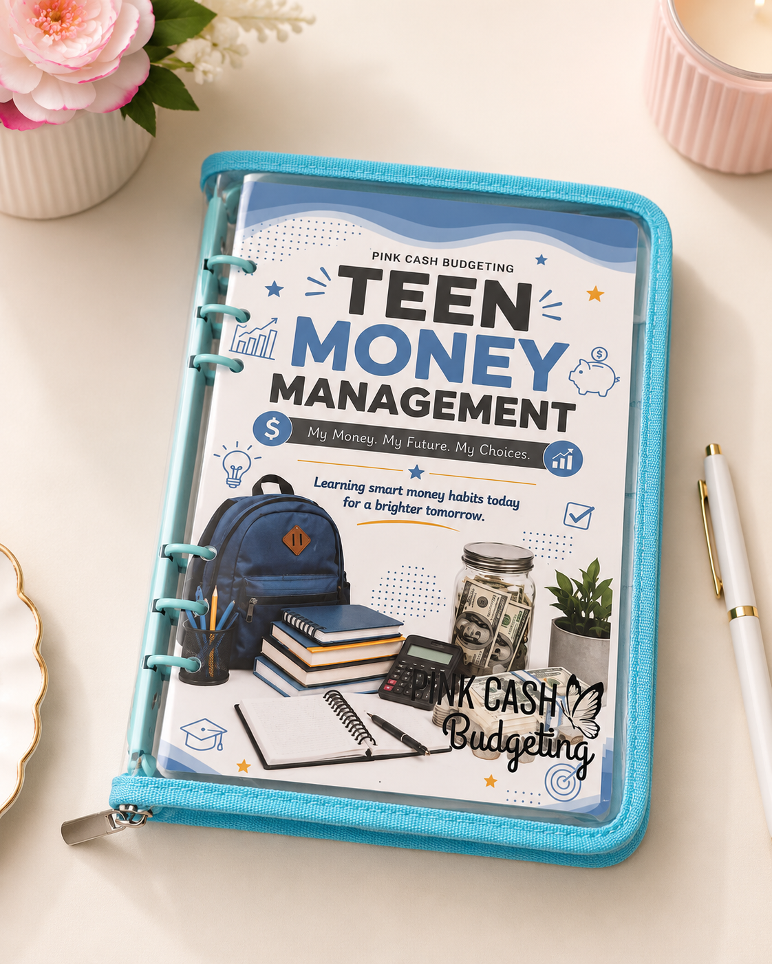 Teen Money Management Binder | Back-to-School Cash Budget Binder for Teens