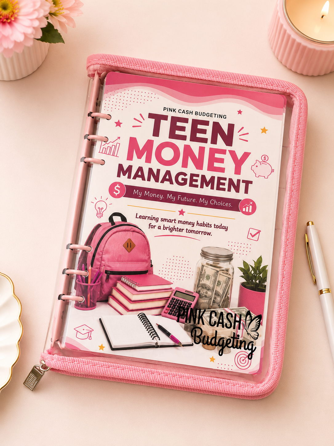 Teen Money Management Binder | Back-to-School Cash Budget Binder for Teens