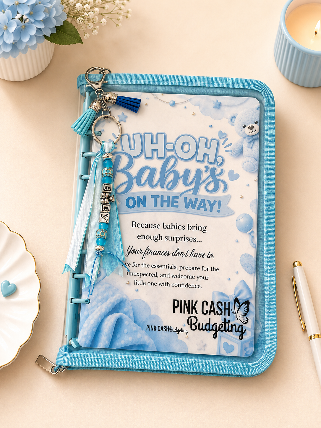 Uh-Oh, Baby’s on the Way Savings Binder | Baby Shower Gift | New Mom Savings Challenge | Baby Budget Binder