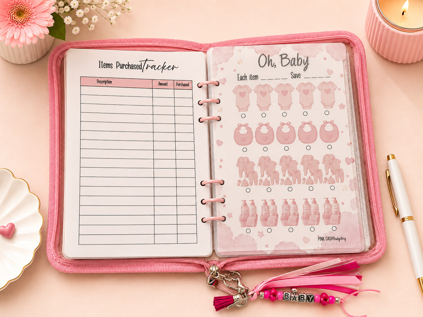 Uh-Oh, Baby’s on the Way Savings Binder | Baby Shower Gift | New Mom Savings Challenge | Baby Budget Binder