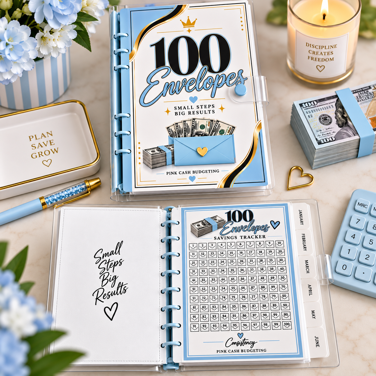 100 Envelopes Savings Challenge Binder