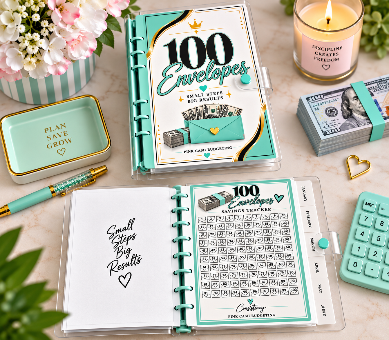 100 Envelopes Savings Challenge Binder