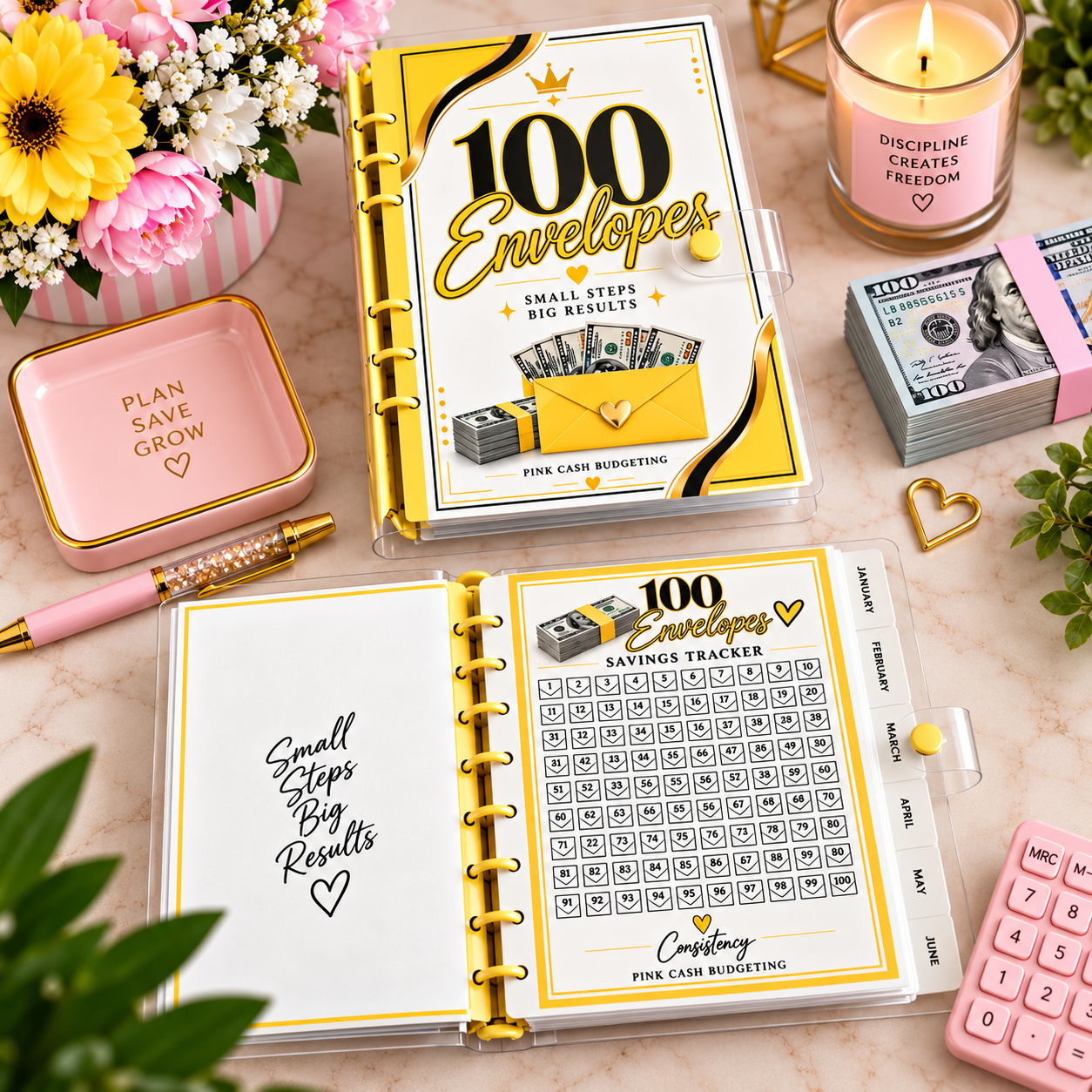 100 Envelopes Savings Challenge Binder
