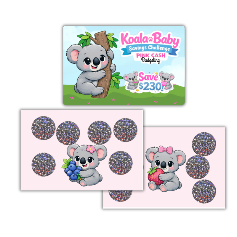 Koala Baby Savings Challenge, Scratch-Off Budgeting Game