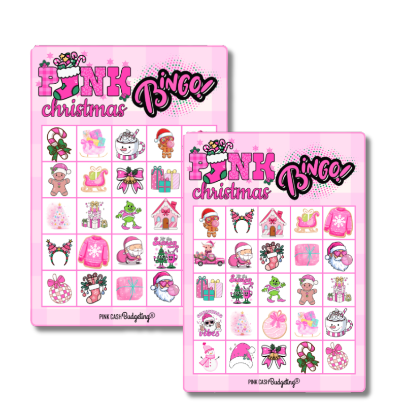Pink Christmas Bingo Savings Challenge