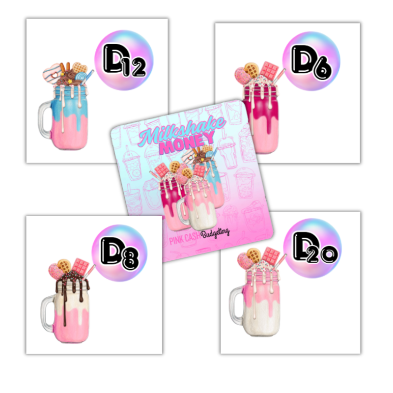 Save by the Roll Dice Savings Game | Fun Money Saving Challenge | Cash Budgeting Game | Cupcake Cash or Milkshake Money