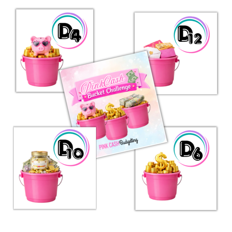 Pink Cash Bucket Drop Savings Challenge | Viral Lowe’s Pink Bucket | Dice Savings Game | Cash Stuffing Challenge | Pink Cash Budgeting