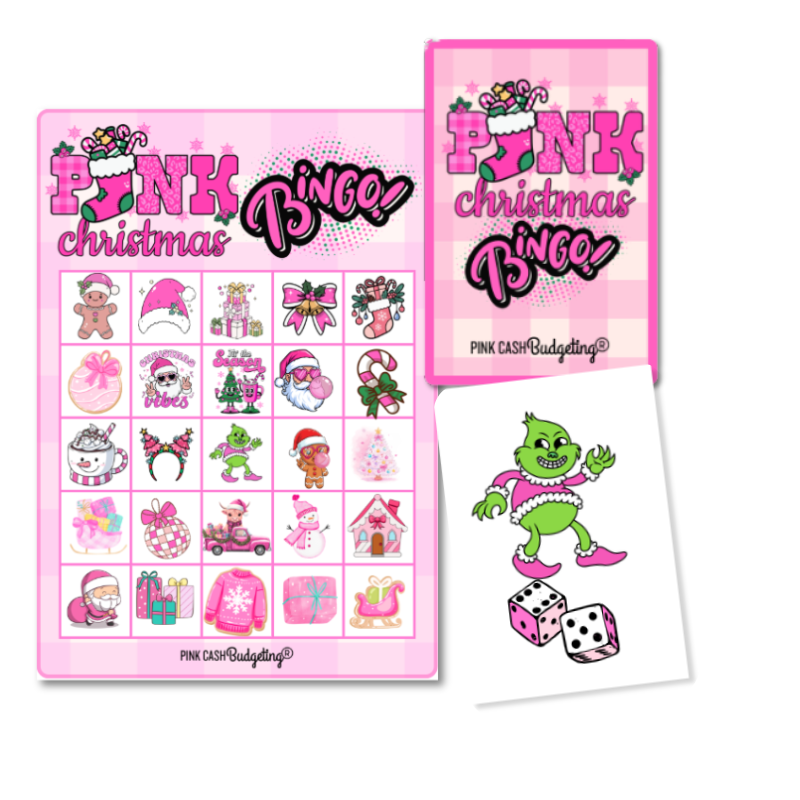Pink Christmas Bingo Savings Challenge