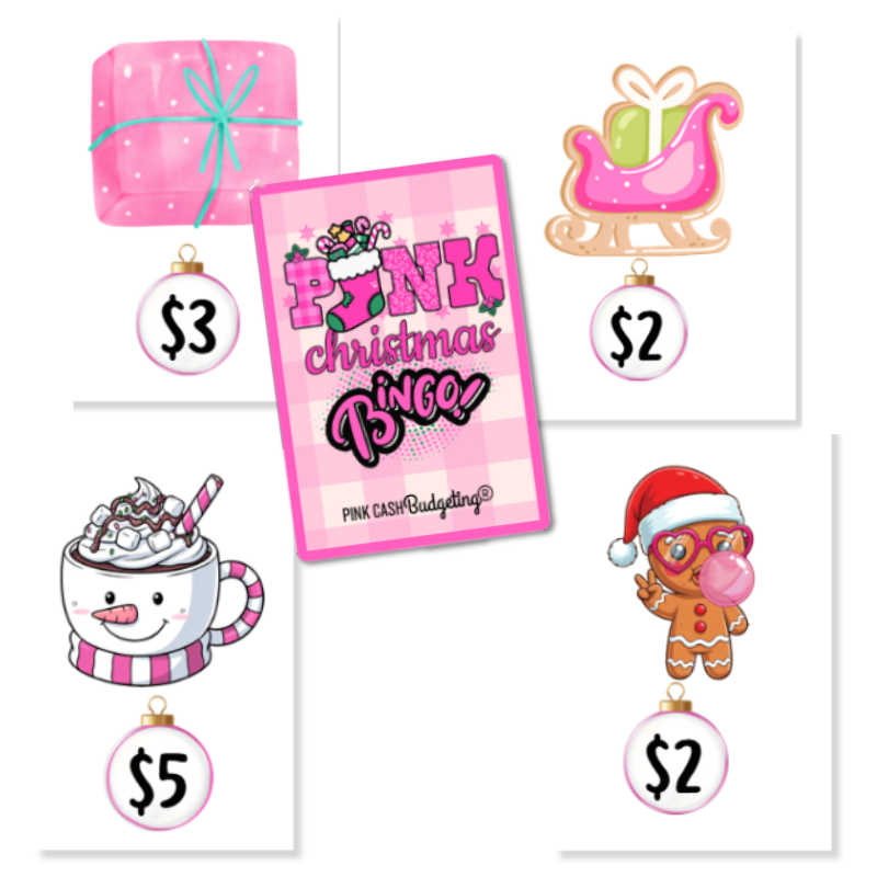 Pink Christmas Bingo Savings Challenge