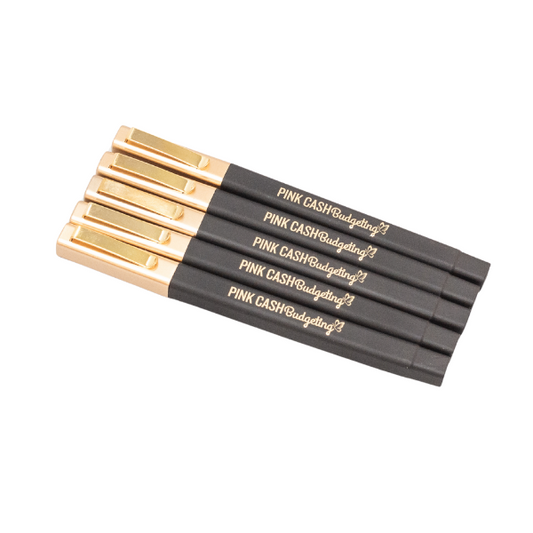 Pink Cash Pens: Write, Track, Save