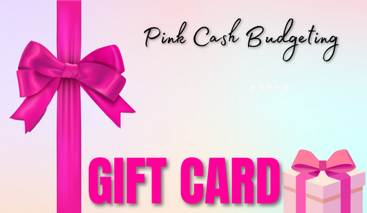 Pink Cash Budgeting Gift Card