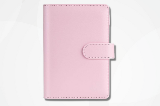 Pink Leather Budget Binder - A6