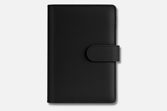 Black Leather Budget Binder - A6