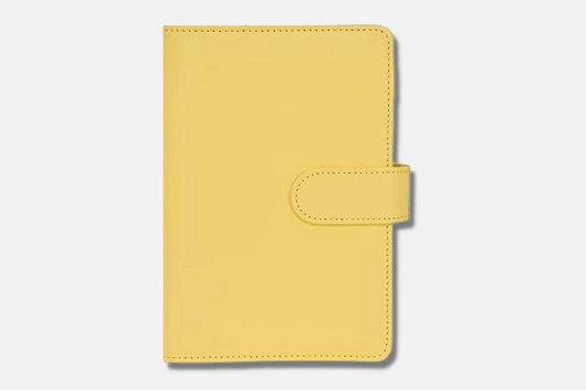 Yellow Leather Budget Binder - A6