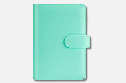 Teal Leather Budget Binder - A6