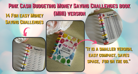 Pink Cash Budgeting Money Saving Challenges book (MINI) version