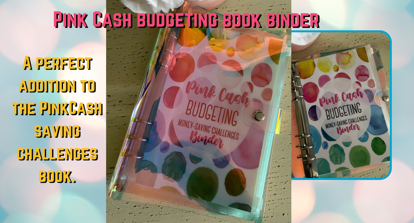 Saving Challenges Binder | Pink Cash Budgeting Book A5 Binder Envelopes