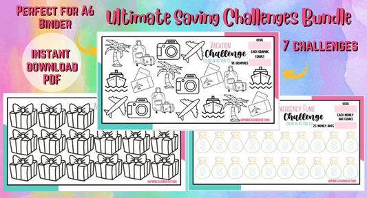 Download Now: Mini A6 Savings Tracker Bundle for the Ultimate Money Challenge