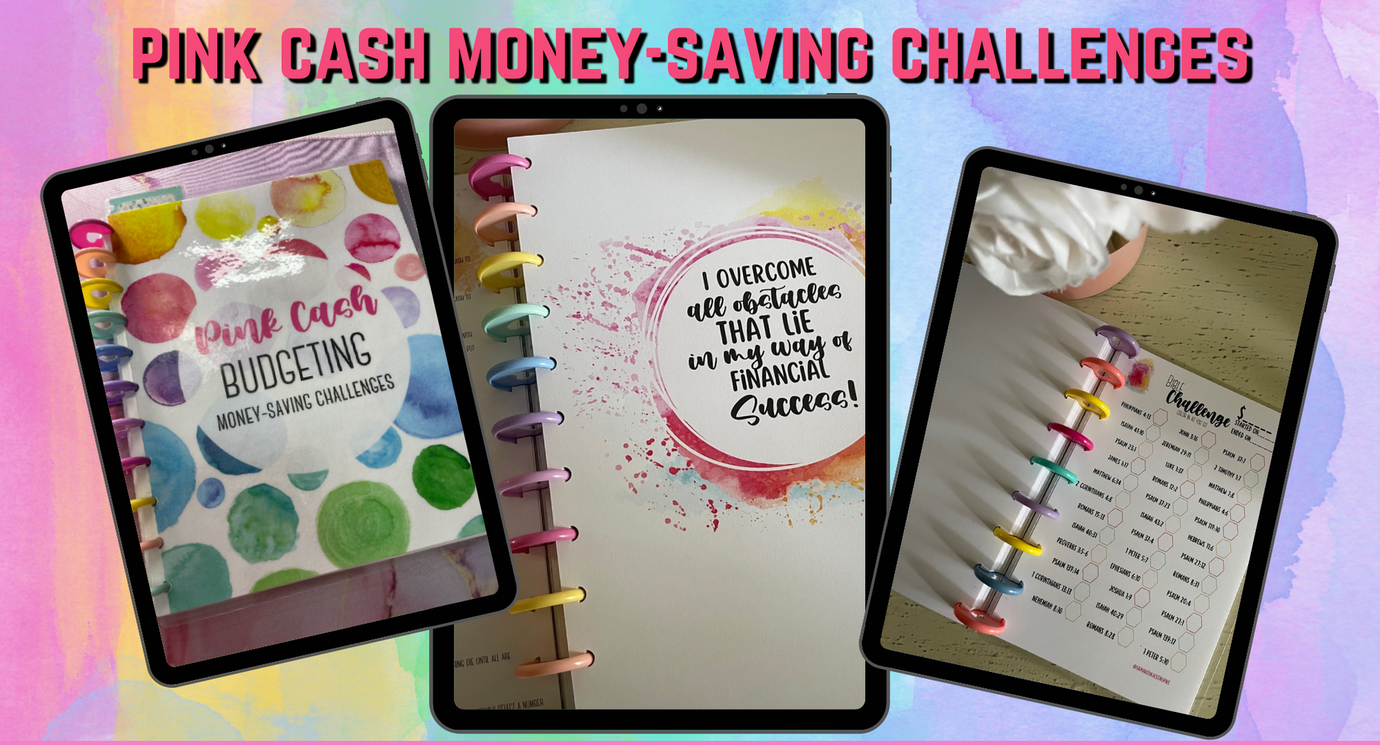 Pink Cash Money Saving Challenges Book