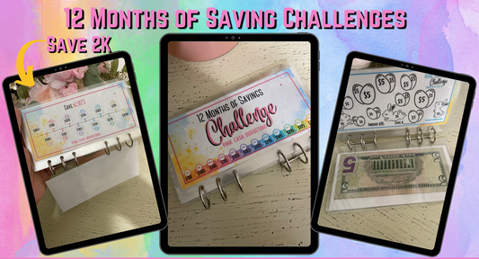 A6 2023 Savings Challenge Binder: Save for 12 Months