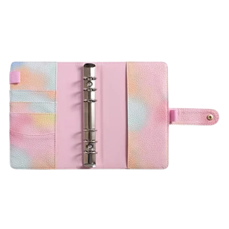 Pink Watercolor Cash Binder Bundle with A6 6-Ring & Saving Challenges